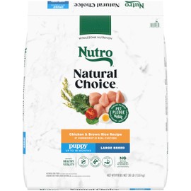 Nutro Natural Choice Large Breed Puppy Dry Dog Food, Chicken and Brown Rice Recipe, 30 lbs.