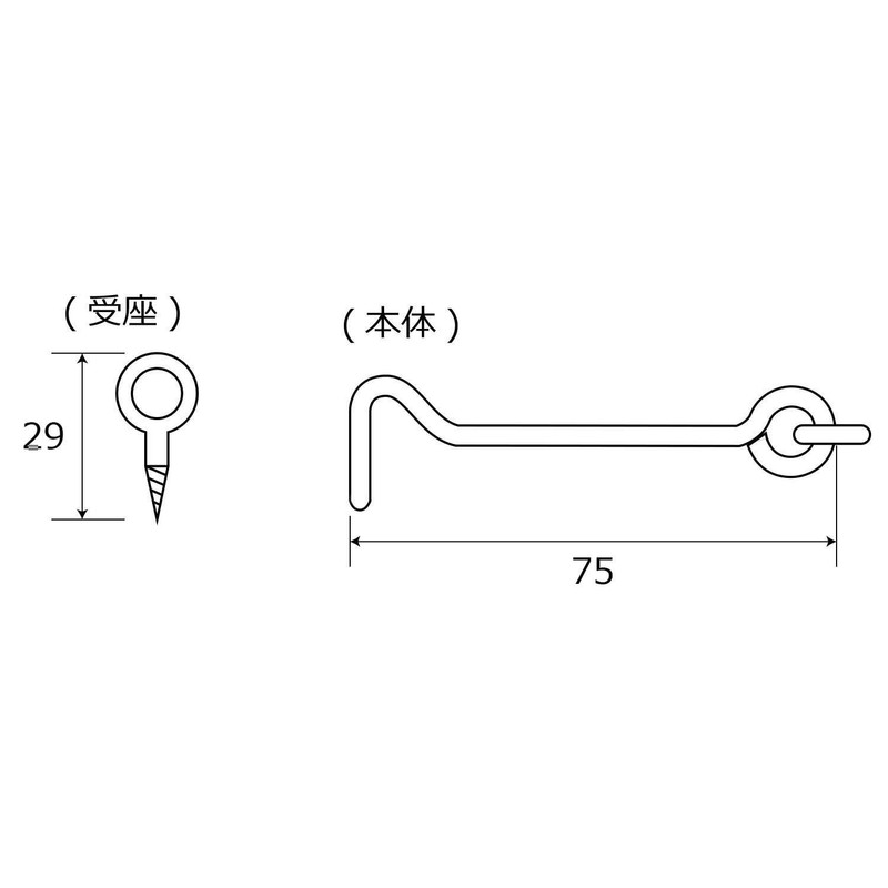 Waki Sangyo VC-009 Iron Nickel Stopper, Wooden Door, Furniture, Simple