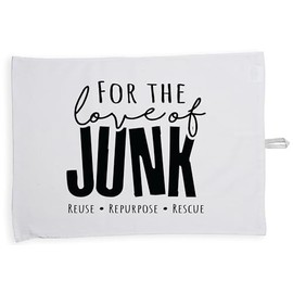 Hippowarehouse for the love of junk reuse repurpose rescue Tea Towel Eco Printed Dish Cloth Kitchen accessory 50cmx70cm 100% Cotton