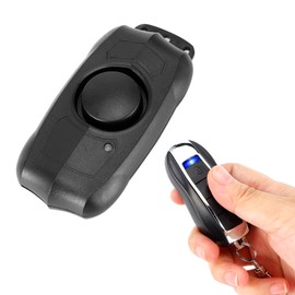Natudeco Vibration Alarm with Remote Cycling Alarm Vibration Detector Door Open Contact Sensor Remote Control for Cycling Motorcycle Car Vehicles Door Window