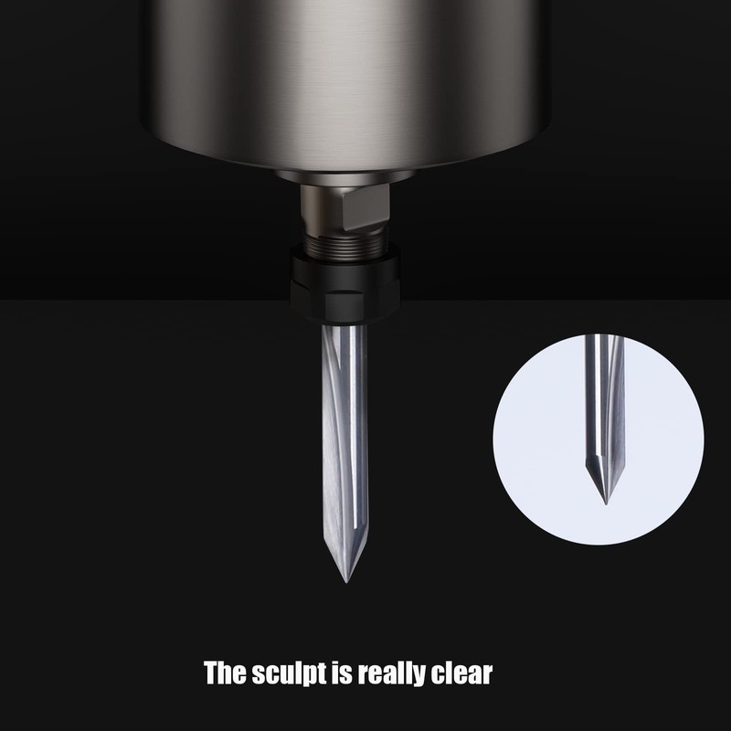 HUHAO 5PCS CNC Engraving Bits, 60 Degree V Bits with