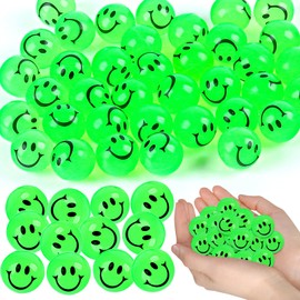 Phlognfy Luminous Bouncy Balls for Children, 40 Pieces, Glow in the Dark Party Bags, Children's Birthday, High Elasticity Springball, Small Bounce Ball, for Boys and Girls, Party Bag Filler