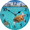 TAHEAT 14 Inch Turtle Underwater Wall Clock, Silent Non Ticking