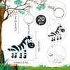 Luccyle Pack of 20 Forest Animal Key Chains, Cartoon Animal