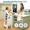 GroowingMind® Toddler Tower with Seat – 2-in-1 Montessori Standing Tower