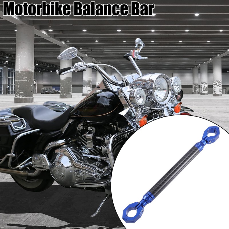X AUTOHAUX Universal 22mm Blue Motorbike Balance Bar Crossbar Handlebar