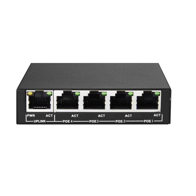 PS504 - Mini PoE Switch (Power over Ethernet), 5 RJ45