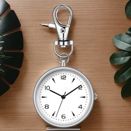 Key Chain Watch - Clip Decorative Watch | Portable Unisex Quiet Clock for Outdoor Workplace Home Backpack School Travel Men Women