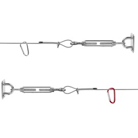 Aoneky Stainless Steel Wire Hanging Accessory – Durable and Easy-to-Install Mounting System for Hitting Nets, Baseball, Softball, Golf, and String Lights (25ft Hanging Kit)