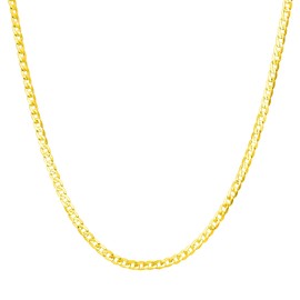 KXJ 925 Sterling Silver 3mm/4mm/5mm Chains for Women Men,24k Gold/White Gold Plated Italian Cuban Link Chains Necklace,14/16/18/20/22/24/26/28/30 Inches, 71.12 cm, Sterling Silver, No Gemstone
