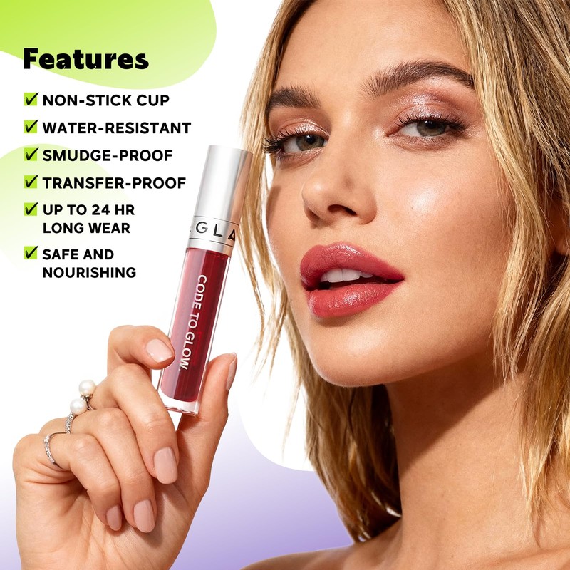 Wipe-Off Lip Stain Lightweight Lip Tint Non-stick to Cup Transfer-Resistant,