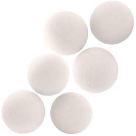 YAOYEENPR 3-Inch Premium Reusable Wool Dryer Balls - Natural Fabric Softener for Eco-Friendly Living, Saves Time & Energy - Naturally Softens Clothes - Long-Lasting Up to 3 Years - White (Pack of 6)