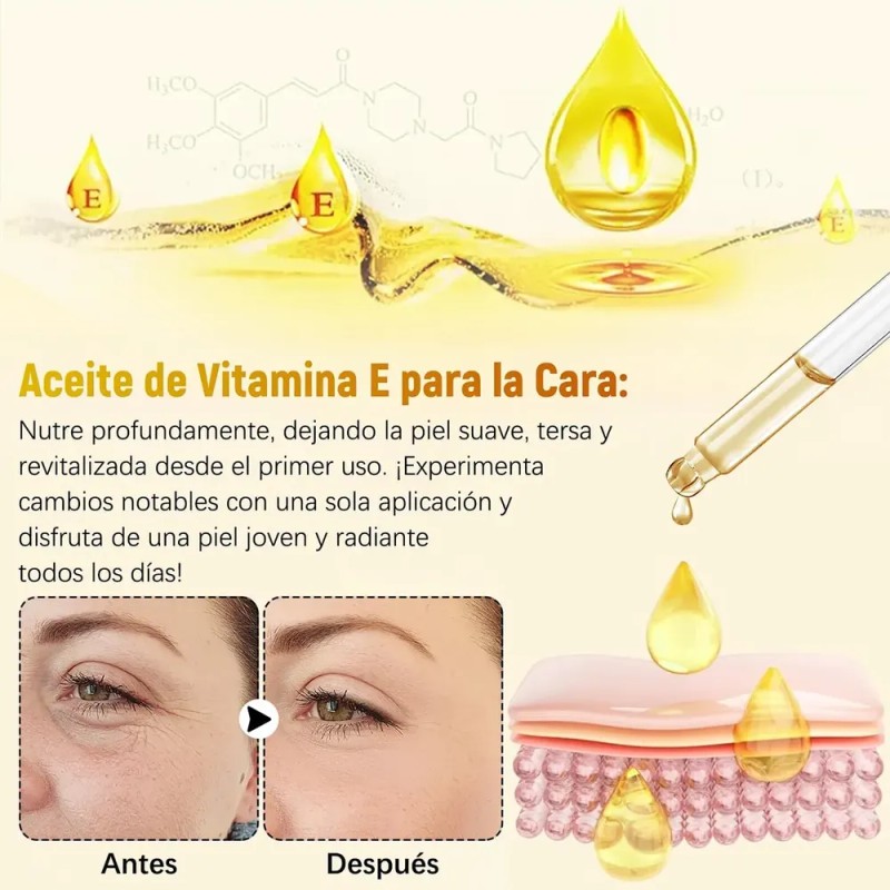Aceite De Vitamina E Para Rostro Cicatrices Y Cuidado Facial
