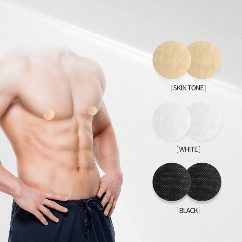 남성니플패치 블랙 프리미엄 꼭지 저자극 가슴 가리개 10개입 Men's Nipple