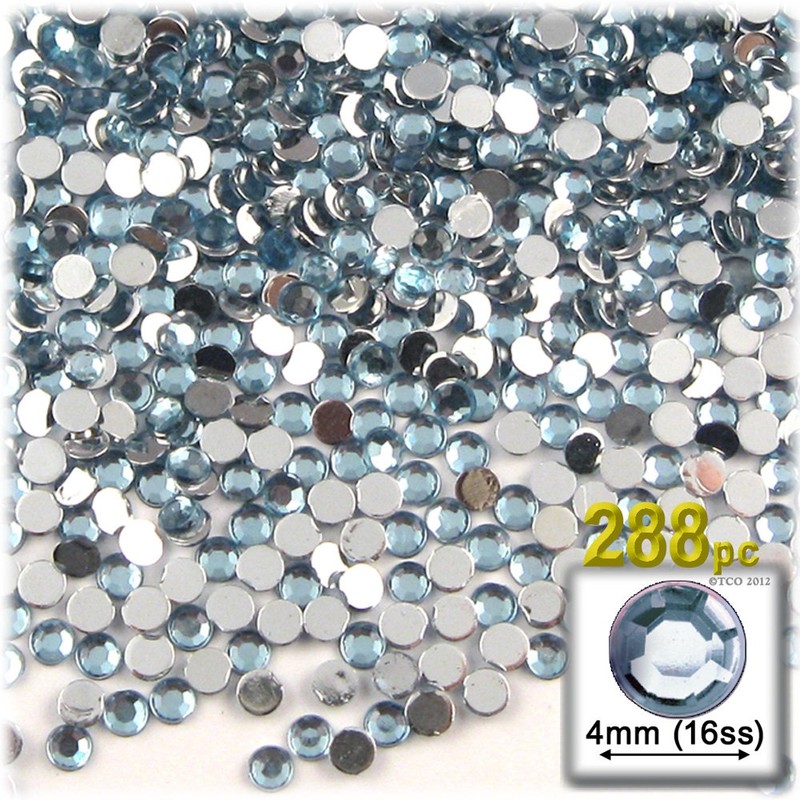 288-pc Rhinestones Round 4mm Flatback Beer Brown