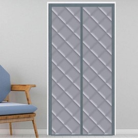 Thick Windproof Thermal Entrance Curtain (100x220cm) - Winter Draft Blocker 100x220cm/Gray
