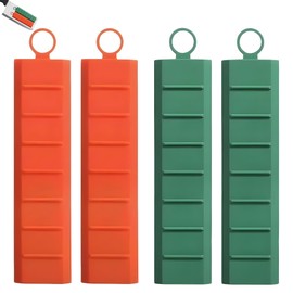 TorSor 4 Pack Kitchen Knife Magnetic Attachenent Silicone Sticker with 4 Magnets for Cutting Slicing Potato Cucumber Vegetable Fruit Prevent Sticking on the Surface of Japan Meat Cleaver Knives