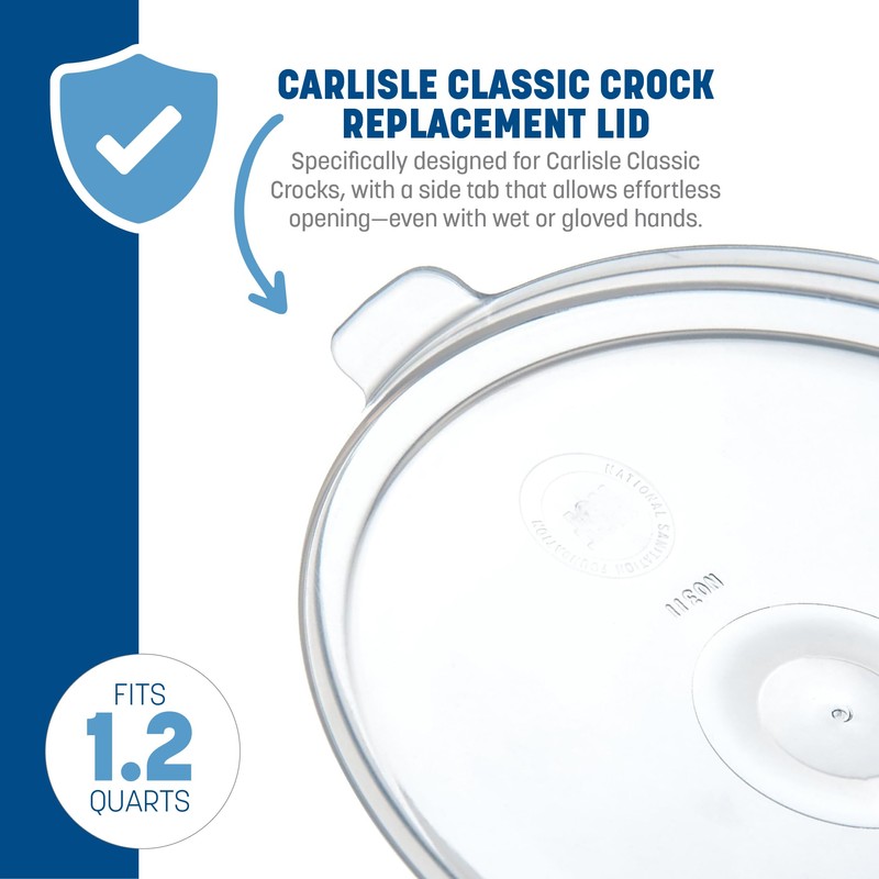 Carlisle FoodService Products Replacement Lid Crock Lid for Kitchen, Restaurants,