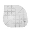 JCBIZ Acrylic Curved Corner Quilt Ruler Multifunctional Sewing Patchwork Ruler