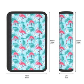 VILYGO 2PCS Flamingo Gifts Soft Auto Rubber Seat Belt Cover Seatbelt Shoulder Pad for A More Comfortable Driving,Suitable for All Car Interior Accessorie