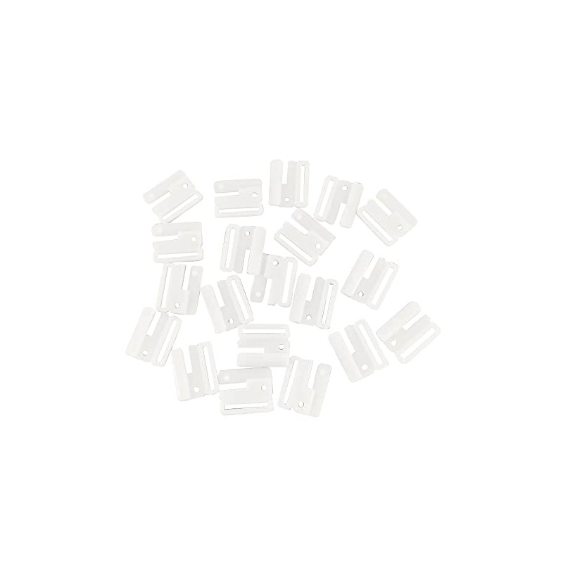 100 set Craft Plastic White Tape Closure Hook & Clasp