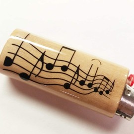 Musical Notes Music Lighter Case Holder Sleeve Cover Fits Bic Lighters