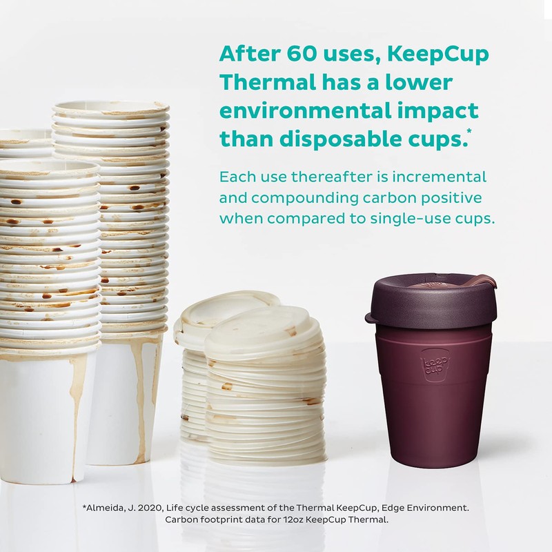 KeepCup Thermal, Reusable Stainless Steel Cup, Medium 12oz | 340mls,