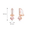 FH.bird Women's Earrings Morganite Swinging [Brilliant] Silver 925 Silver Hypoallergenic