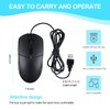 SUNYIWJIE 10 PCS Black Wired Computer Mouse Bulk USB 1000