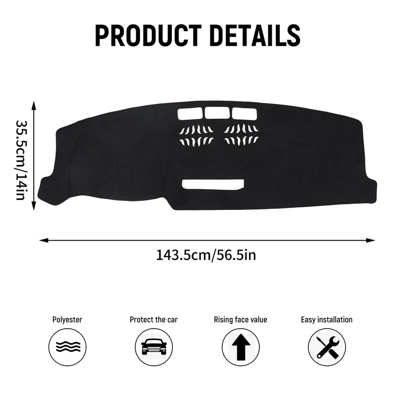 Hugeek Dashboard Cover Mat for Mazda 2017-2025 2026 CX-5 CX5