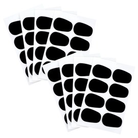 YBEATY 96 Pcs 0.8mm Thick Alto Tenor Sax Mouthpiece Patches Pads Saxophone Clarinet Mouthpiece Cushion Oval Rubber Adhesive for Instrument Beginners Musicians(Black) (Oval)
