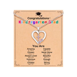 PINKDODO Best Kindergarten Kinder Graduation Gifts Decorations for Girls Kids Class of 2024 Gift Necklace Grad Gifts for Girl Daughter Granddaughter