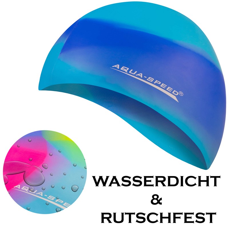 Aqua Speed Swimming Cap for Men, Bathing Cap Multi-Coloured with