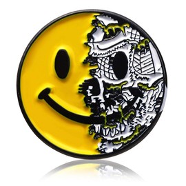 Don Flyee Skull Smile Mark Pin Badge Pin Butterfly Clutch Alloy C0018
