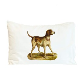 Style In Print Pillow Case Hunting Dog with Red Collar Pets Animals Vintage Vintage Polyester Home Decor Bed Pillow Covers Design Only 30x20 Inches