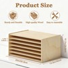 Gtouse Wooden Construction Paper Organizer 20" x 13.5", 6 Tier
