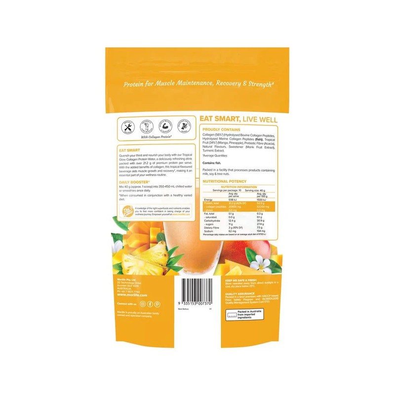 Morlife Protein Water Tropical Glow 400g