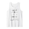 Messerschmitt Bf 108 Taifun WW2 German Plane Blueprint Tank Top