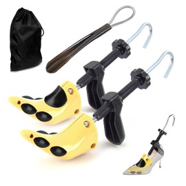 Dinamon Pair of High Heel Shoe Stretchers,Expands Length and Width of Tight shoes,US Women Size 4-10 (Yellow)