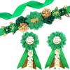 JOYMEMO Green and Gold Jungle Animals Baby Shower Maternity Sash
