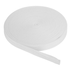 PATIKIL Cinta de Sarga de Algodón 3/4 Pulgada 50 Yardas Cinta de Algodón Cinta de Bies Cinta de Espiga Ribete para Costura Envoltura de Regalos Manualidades Bricolaje Blanco
