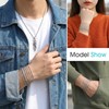 Molain 6Pcs Stainless Steel Chain Bracelets for Men Women