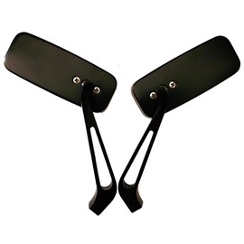 MotorToGo Custom Black Small Side Rear View Mirrors for Harley-Davidson Road Glide