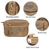 Leather Wrist Bag for Unisex Made of Cowhide Leather 21-