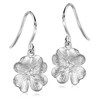 Materia # SO-33 Long with Shamrock Design Earrings Ladies Silver