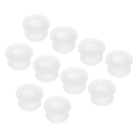 QUARKZMAN Pack of 10 Snap Rubber Grommet Hole Connector Mounting Diameter 13 mm ID 10 mm H 11 mm Seal Anti-Scratch for Electrical Box Cable Tube Transparent
