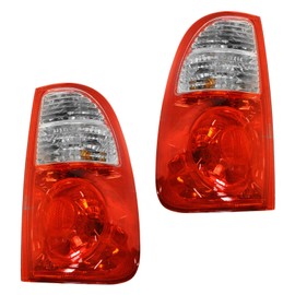 TRQ Driver & Passenger Side Rear Tail Lights Set Compatible with 2005-2006 Toyota Tundra TO2800161 TO2801161