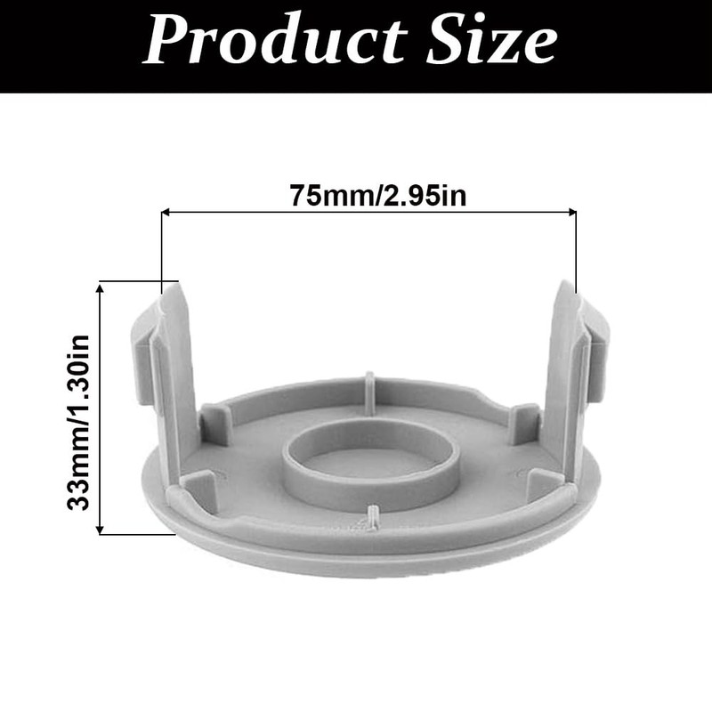 SagaSave 2PCS Trimmer Spool Cover Set, 33 * 75mm, Replacement