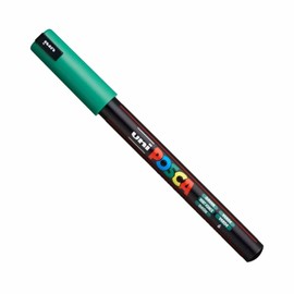Uni Posca Marker 1.M.R-PC, Glas, Extra Feine Spitze, 0,7 mm, Grün