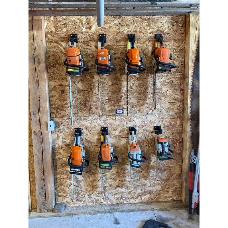 Generic Low Profile Chainsaw Wall Hanger/Mount Black